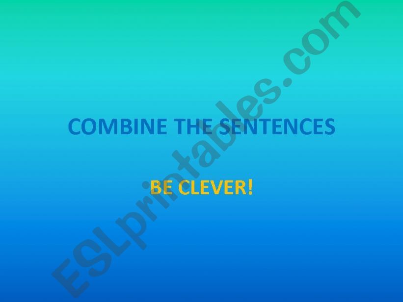 combine the sentences powerpoint