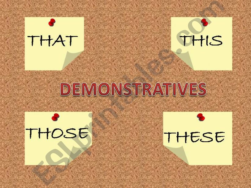 DEMONSTRATIVE ADJECTIVES - THIS/THAT/THESE/THOSE