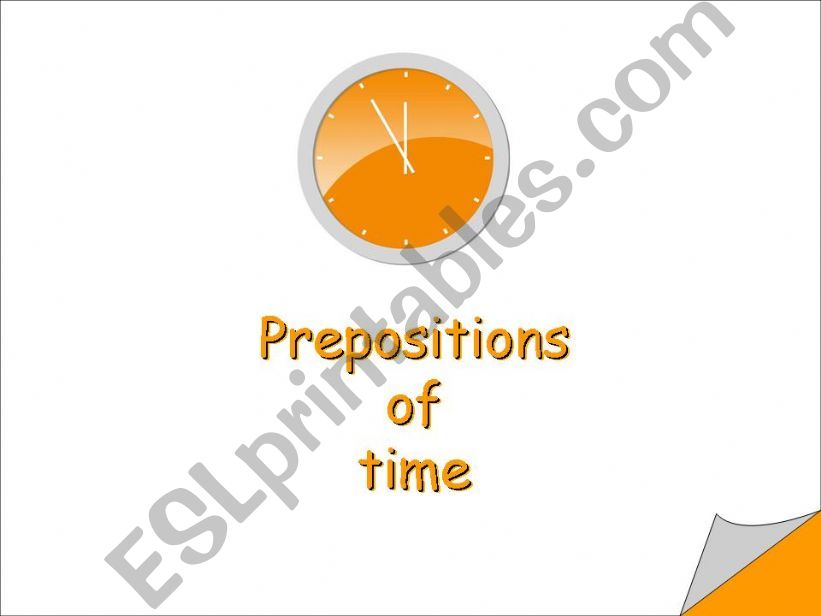 Prepositions of Time powerpoint