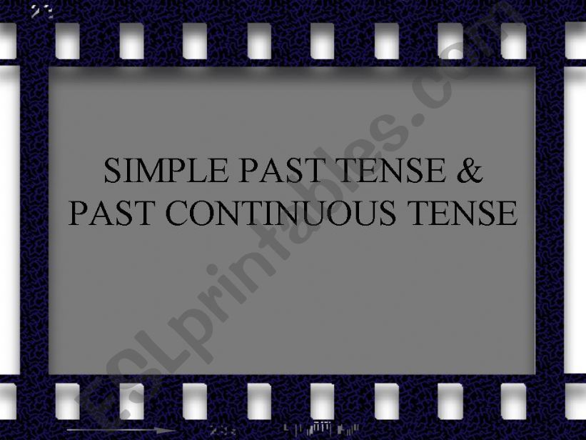 simple past and past continuous tense