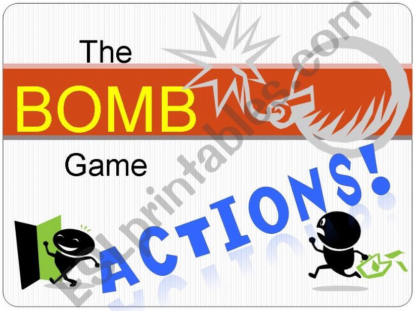 BOMB! Game - ACTIONS powerpoint