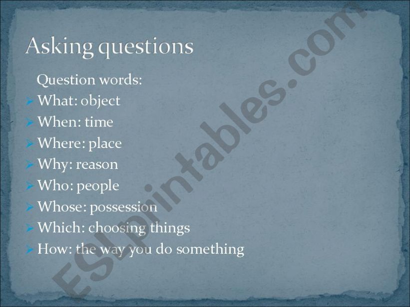 Asking questions powerpoint