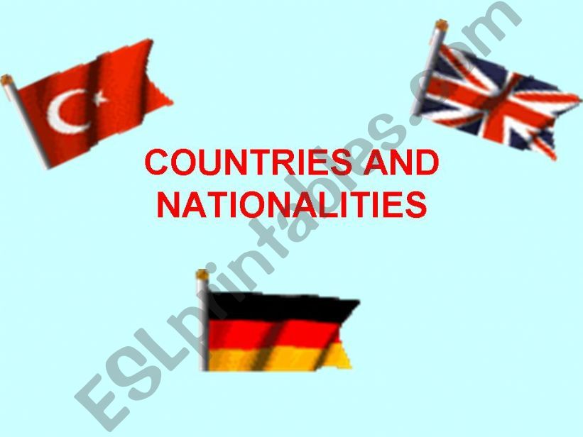 countries and nationalities powerpoint