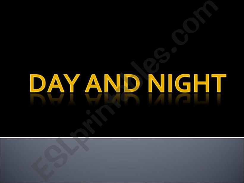 Day and Night powerpoint