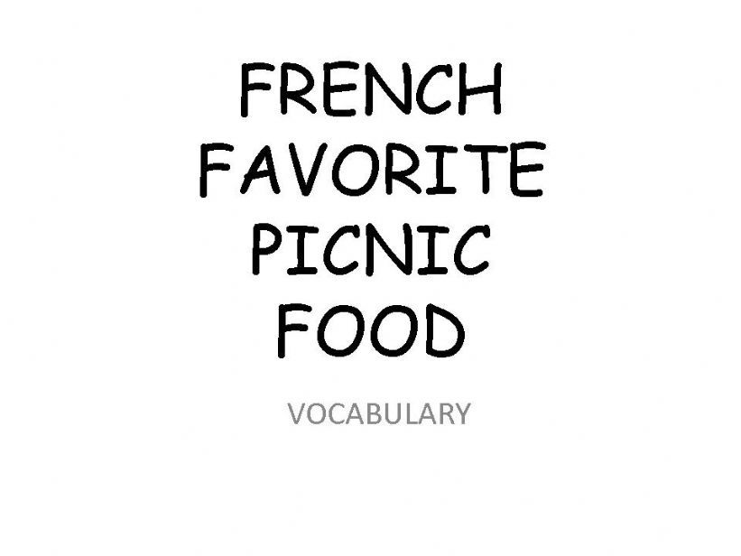 Foreign Favorite Picnic food-part2