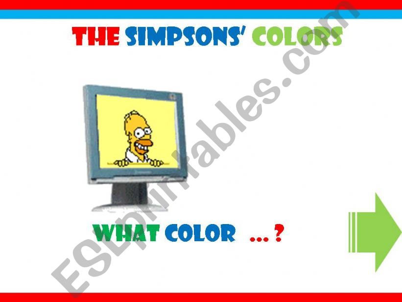The Simpsons colors powerpoint