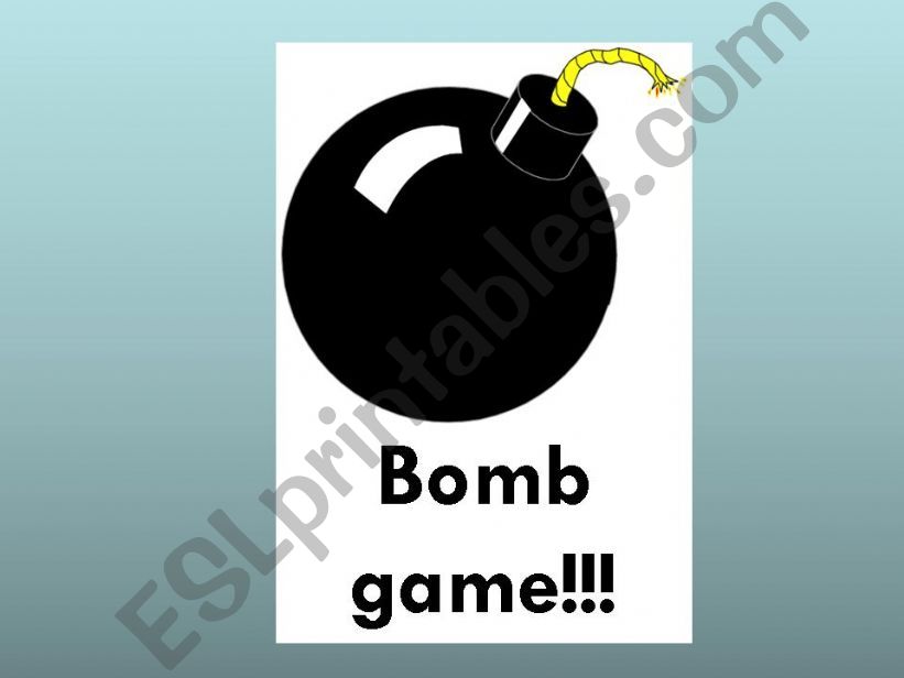 Shopping Bomb game powerpoint
