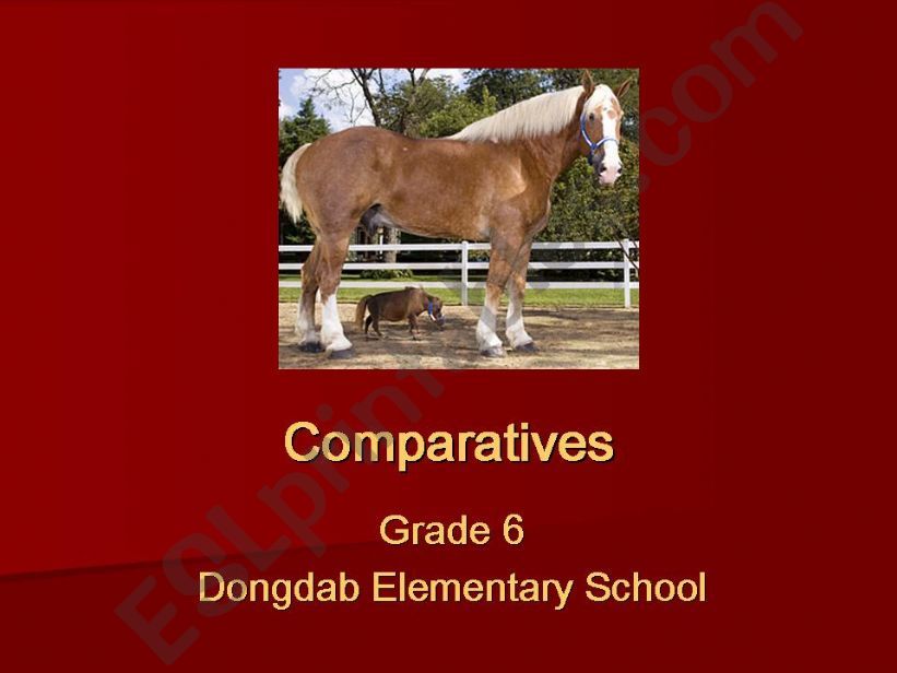Comparatives powerpoint