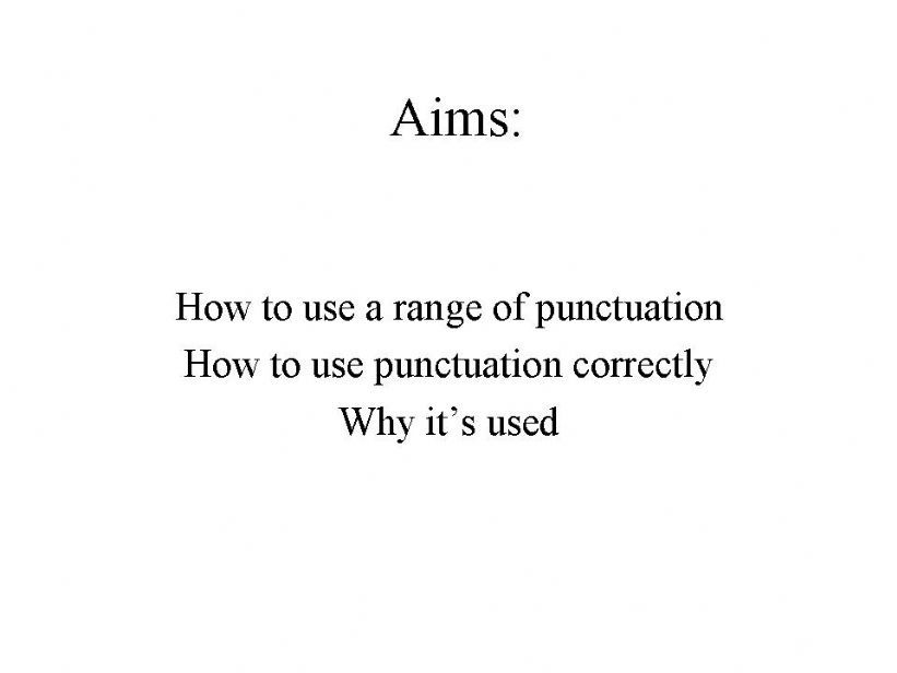 Using a range of punctuation powerpoint