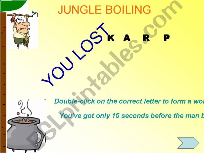 Jungle Boiling Word Game powerpoint