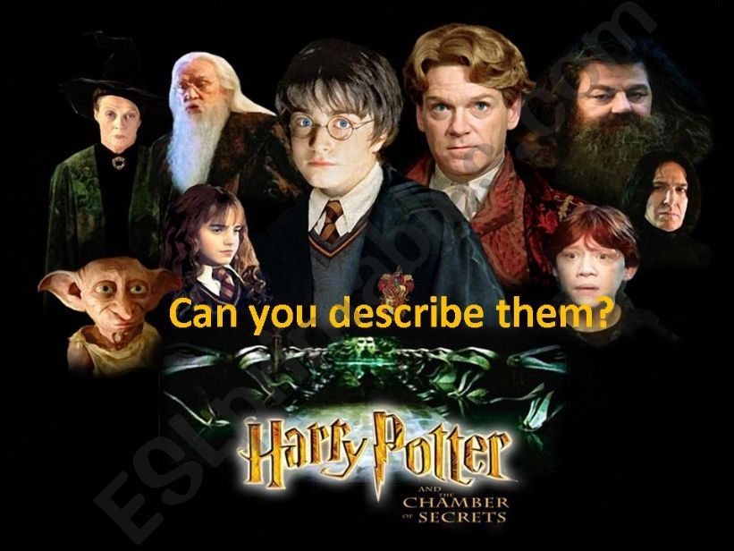 describing characters from Harry Potter and the Chamber of Secrets