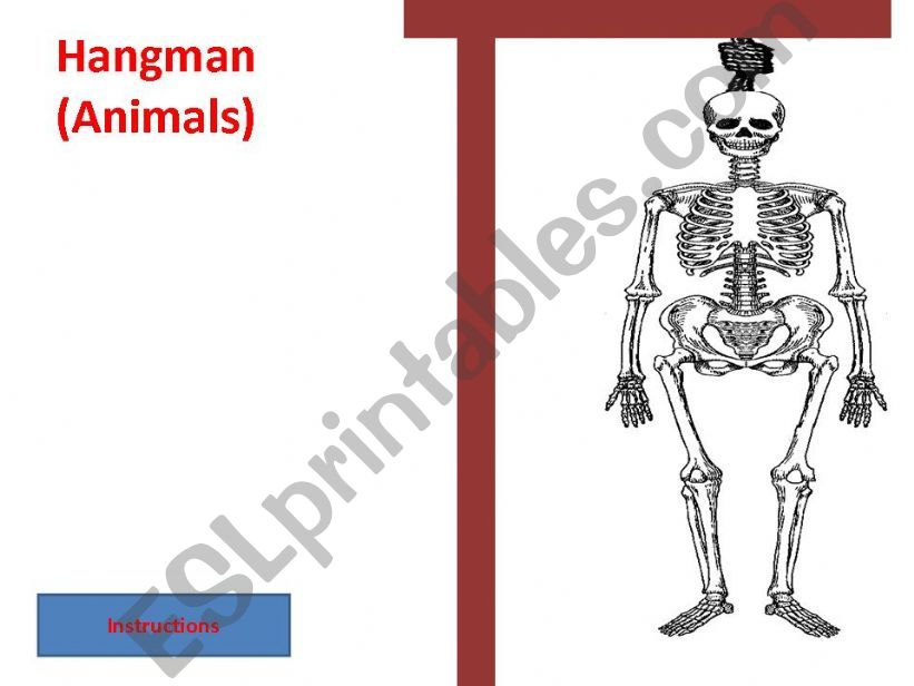 Hangman part 1 Animals powerpoint