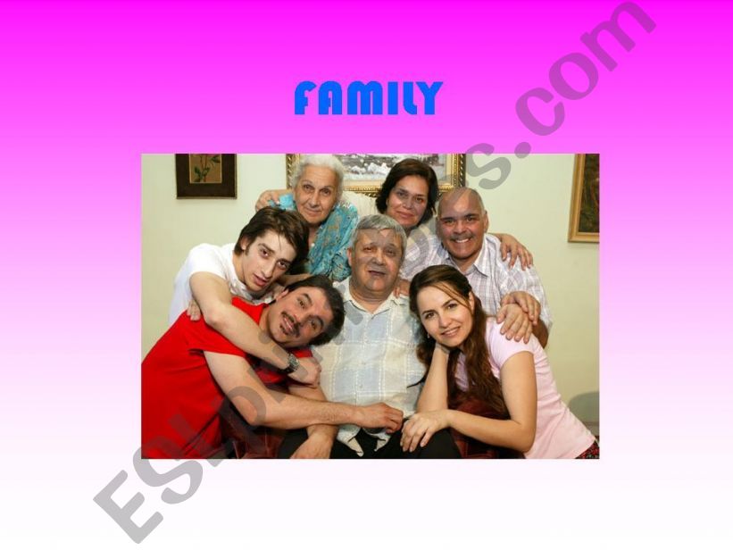 family (geniþ aile) powerpoint