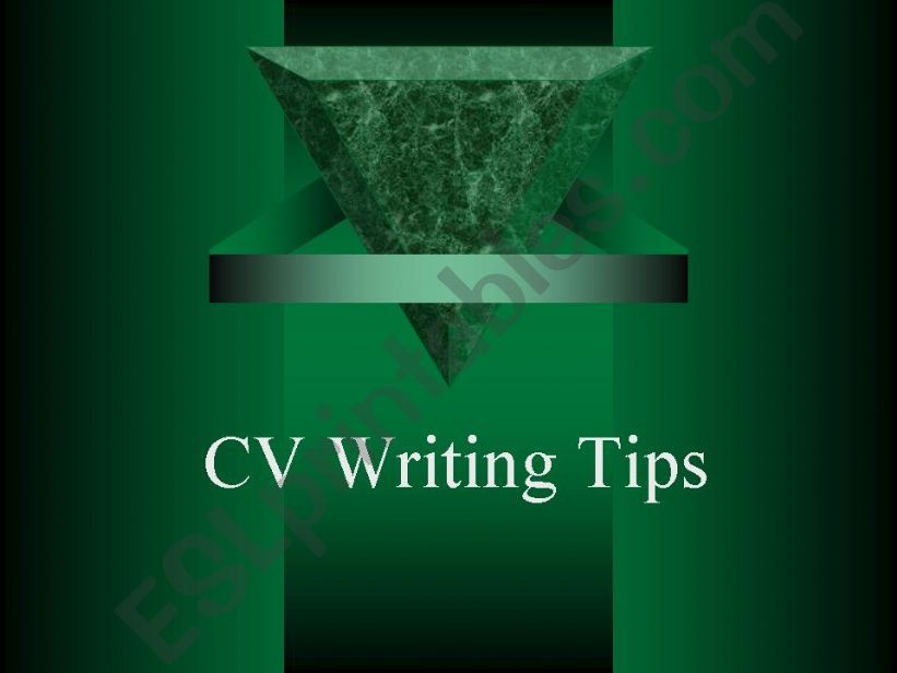 CV Writing Tips powerpoint
