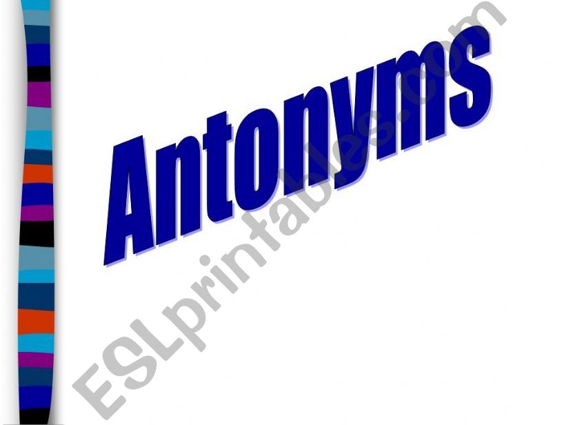 Antonyms powerpoint