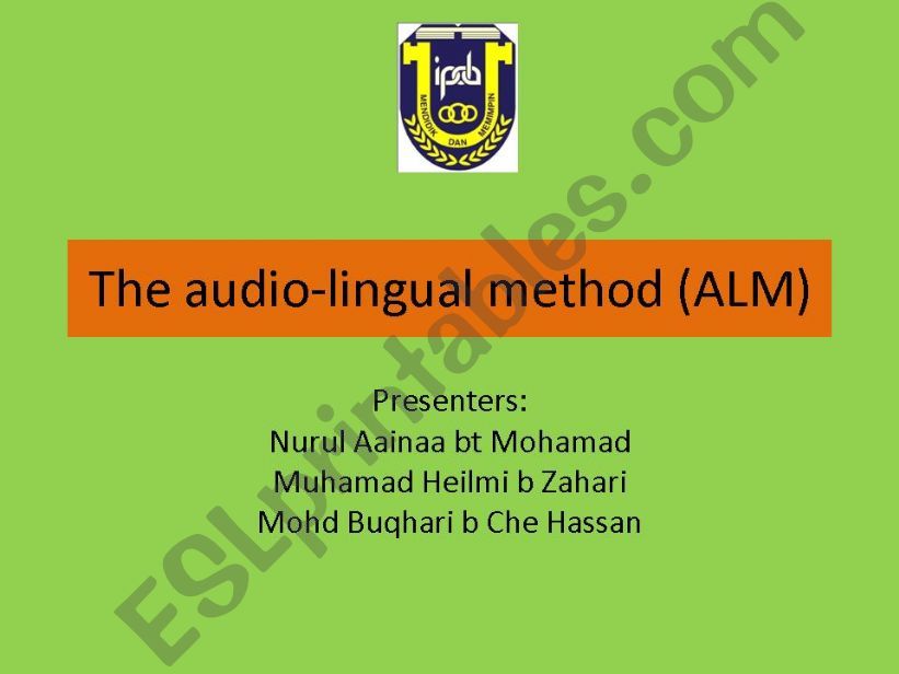 Audio-Lingual Method powerpoint
