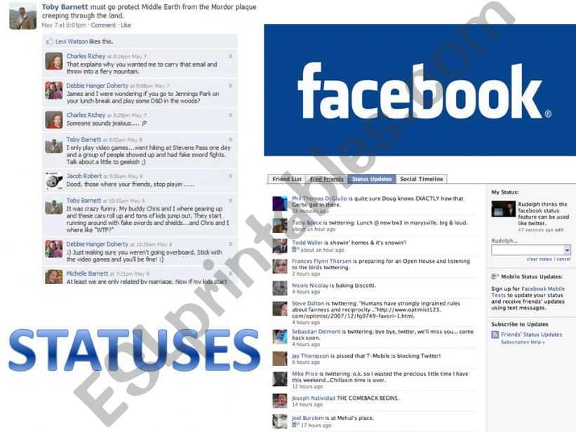FACEBOOK AND FUNNY FACEBOOK STATUSES