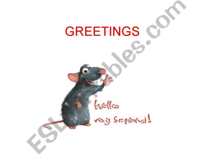 saying hello,good morning... powerpoint