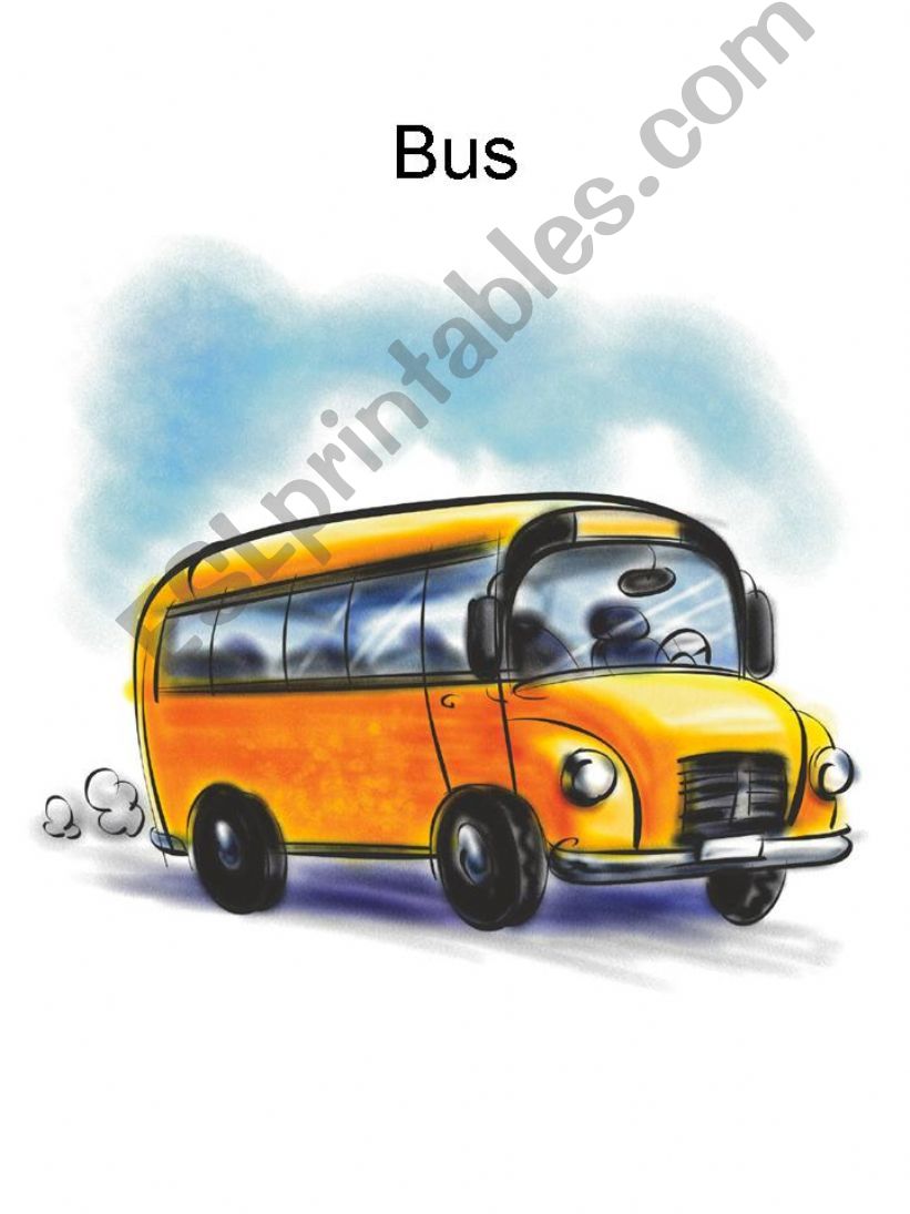 The wheels on the bus (flashcards) with youtube link