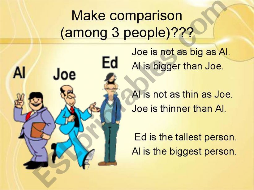 The comparison powerpoint