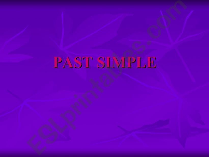 past simple power point powerpoint