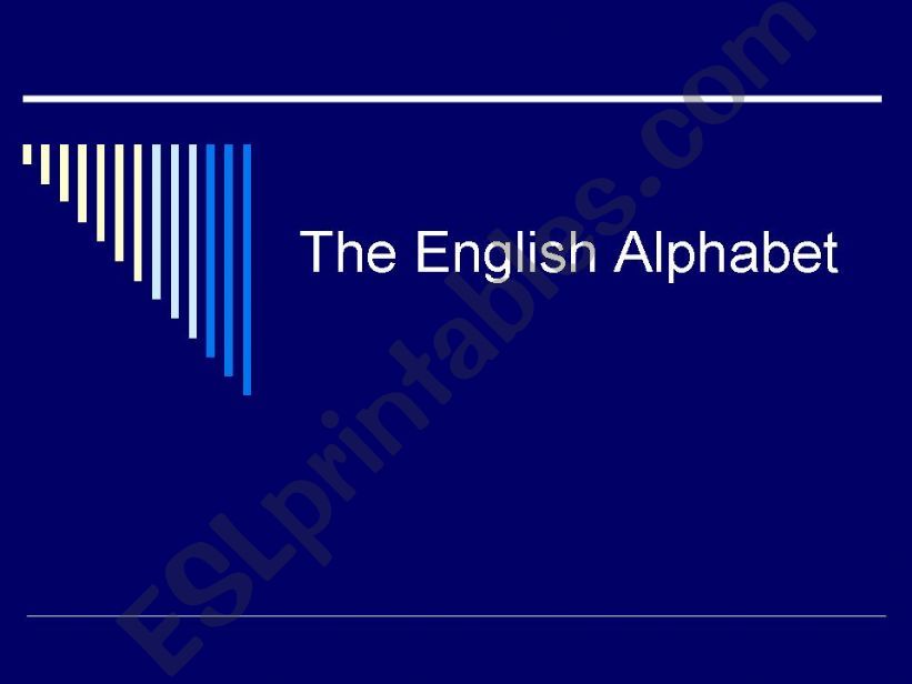 The English Alphabet powerpoint