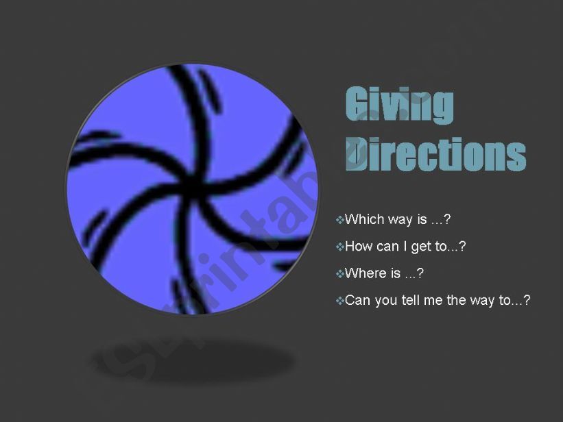 Giving directions powerpoint