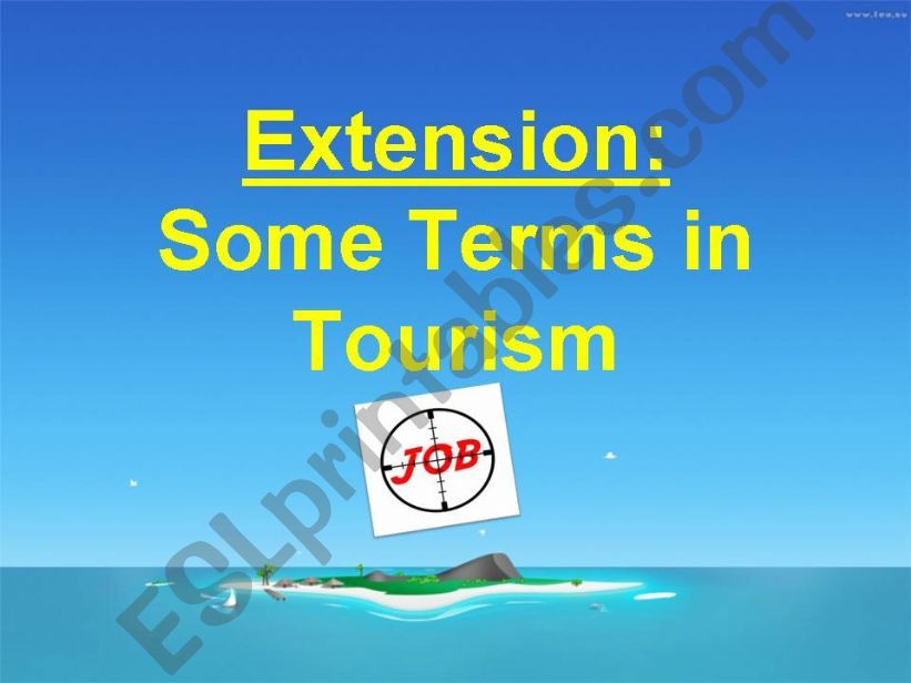 some terms in tourism powerpoint