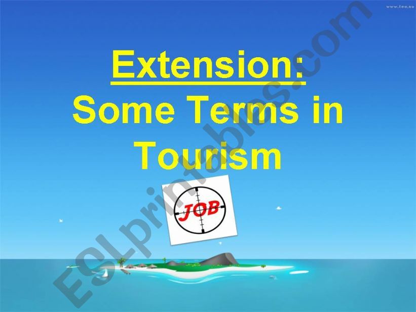 some terms in tourism powerpoint