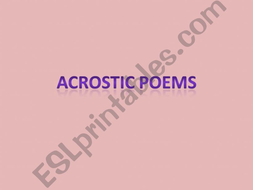 acrostic poems powerpoint