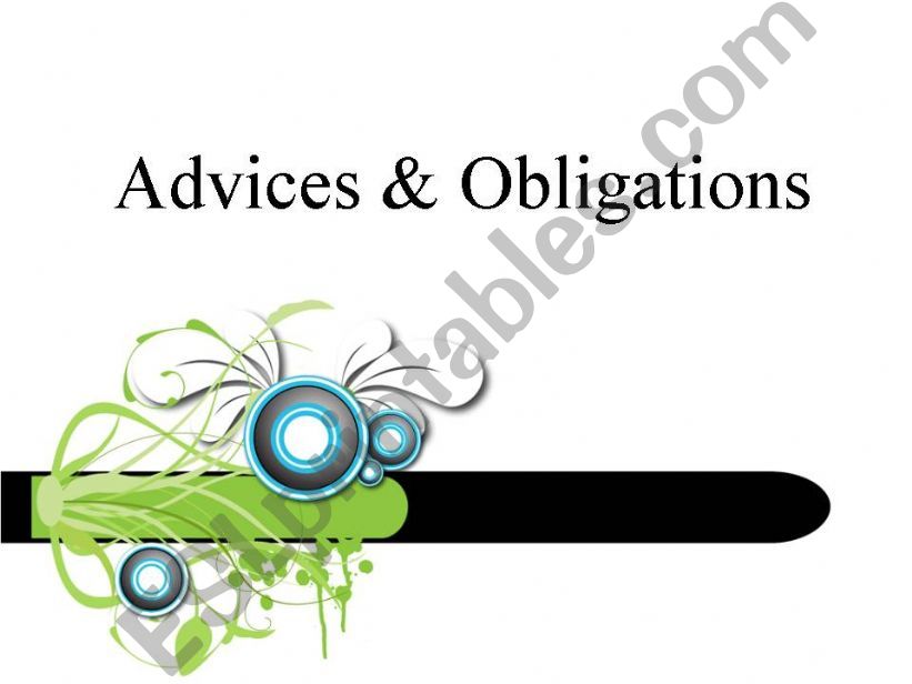 Advices & Obligations powerpoint