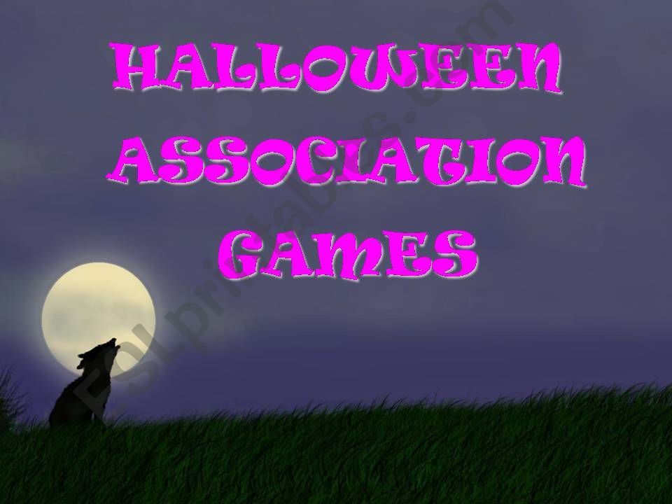 HALLOWEEN ASSOCIATION GAMES - play and learn