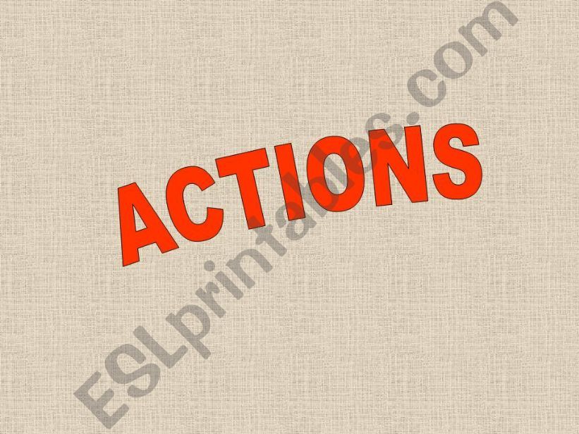 ACTIONS powerpoint