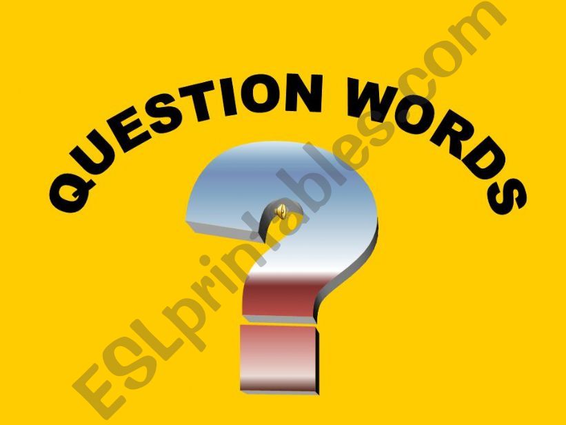 question words powerpoint