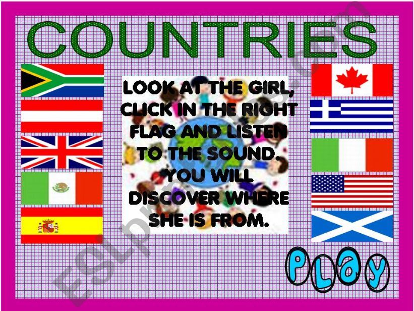 COUNTRIES (WITH SOUNDS) powerpoint