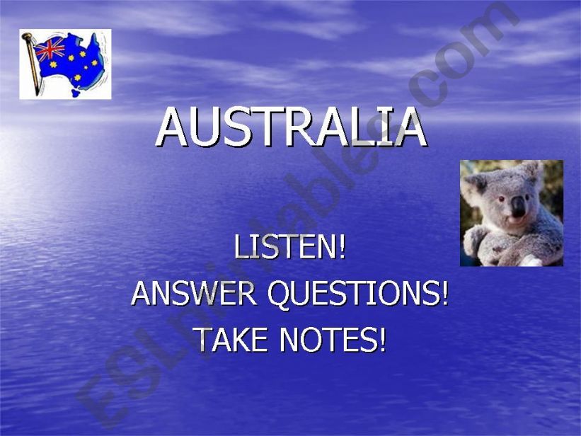 power point on AUSTRALIA powerpoint