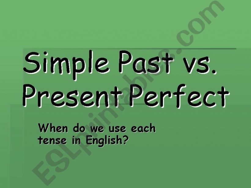 present perfect powerpoint