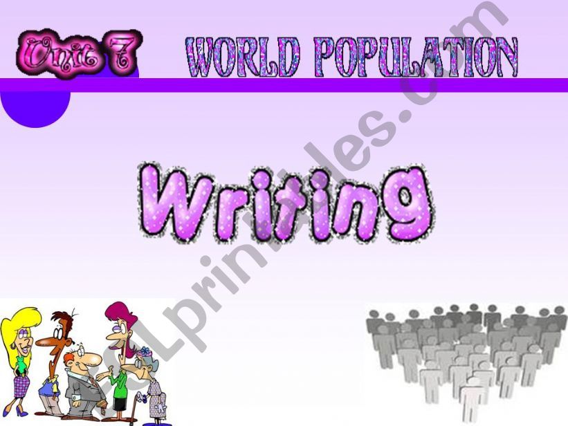 writing: WORLD POPULATION  powerpoint
