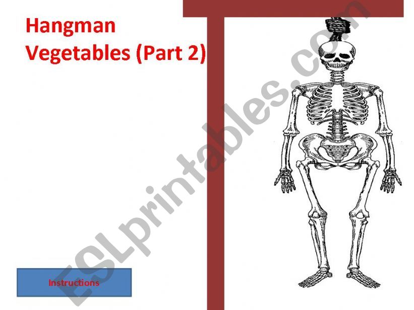 Hangman Vegetables Part 2 powerpoint