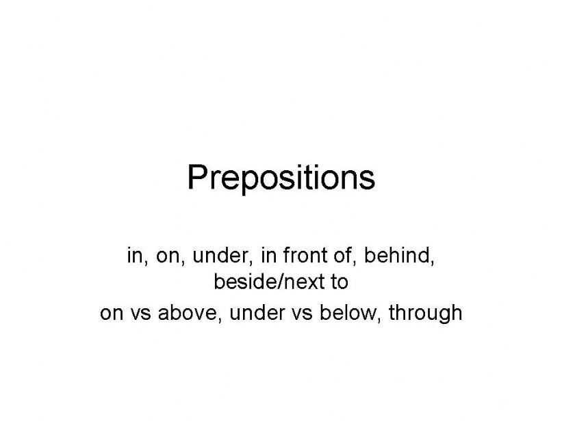 Prepositions powerpoint