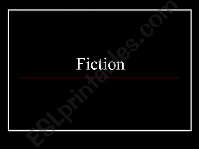 Writing Fiction powerpoint