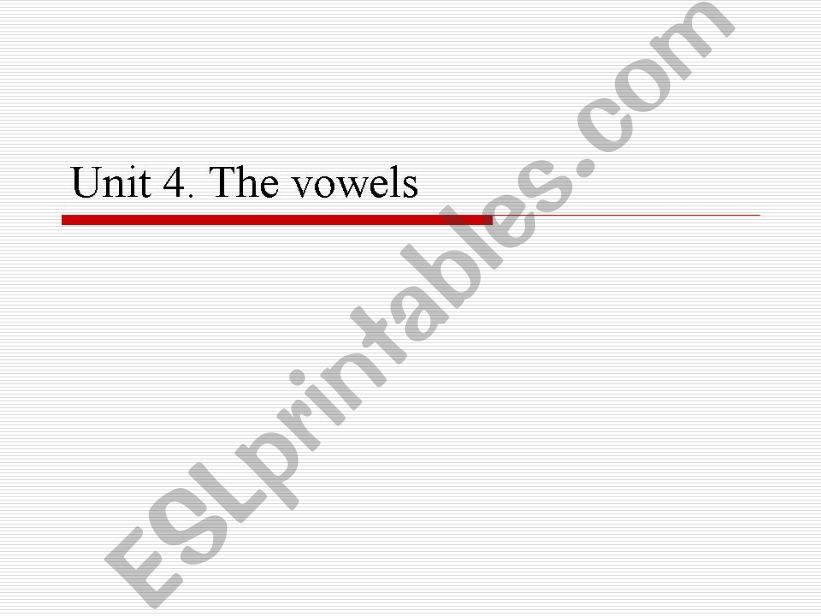 The vowel sounds powerpoint