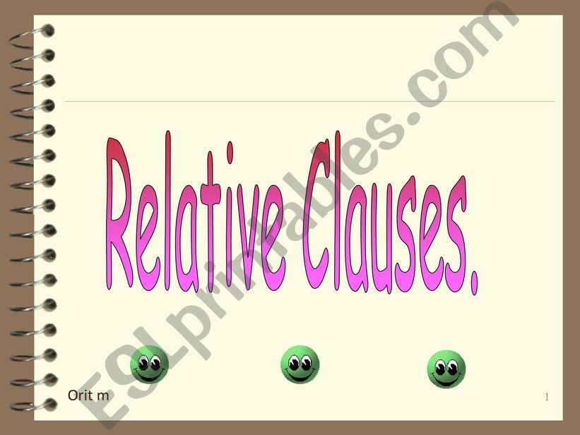 Relative Clauses powerpoint