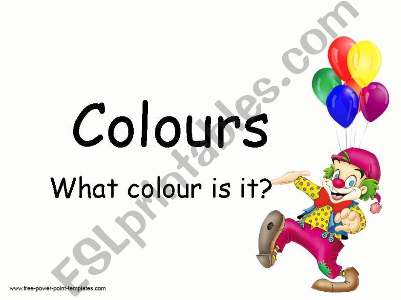 colours presentation for kids (editable)