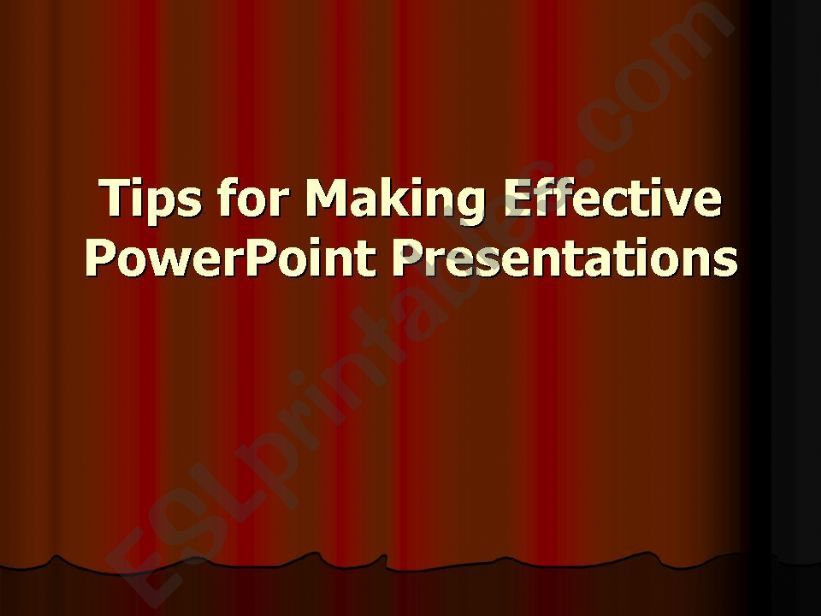 Effective Presentations powerpoint