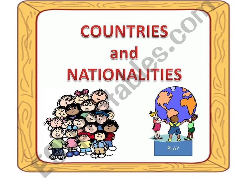 COUNTRIES and NATIONALITIES powerpoint