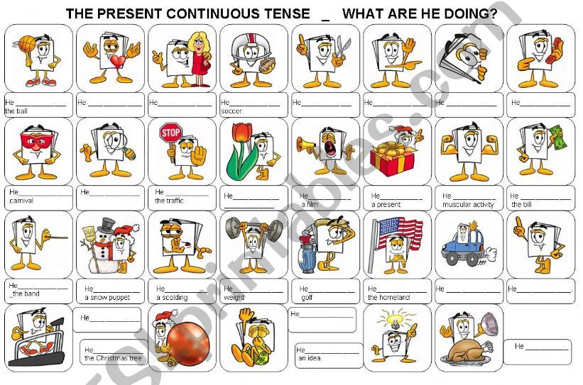 PRESENT CONTINUOUS TENSE - ACTIVITIES