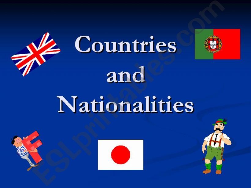 Countries and Nationalities powerpoint