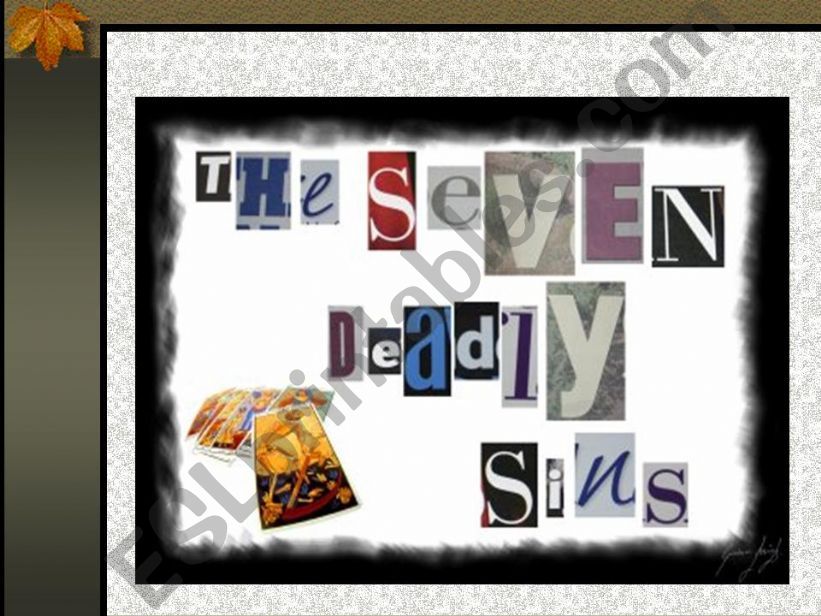 THE SEVEN DEADLY SINS powerpoint