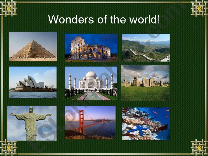 Wonders of the world! powerpoint
